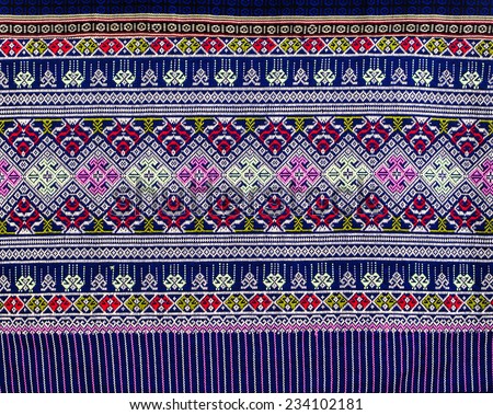 Traditional thai sarong pattern for a background.