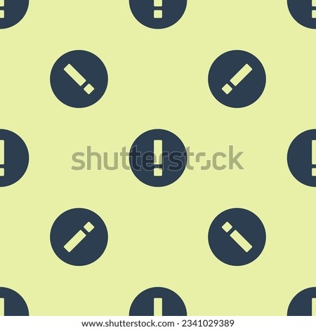 Blue Information icon isolated seamless pattern on yellow background.  Vector Illustration
