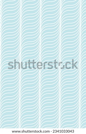 Wavy pattern with white lines on isolated blue background