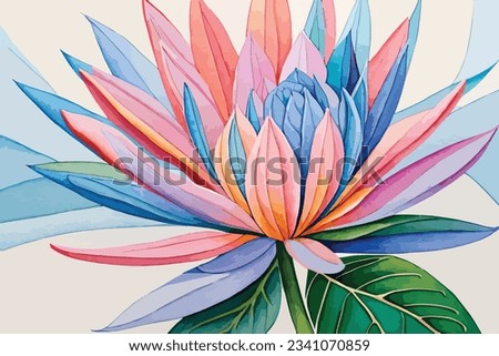 Watercolor Ashoka flower art and illustrations
