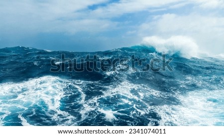 Stormy sea on the voyage to Antarctica, Ross Sea. Royalty-Free Stock Photo #2341074011