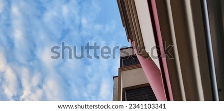 Nice sky with clouds and building structure photography
