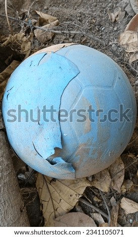 Used plastic balls, taken at close range