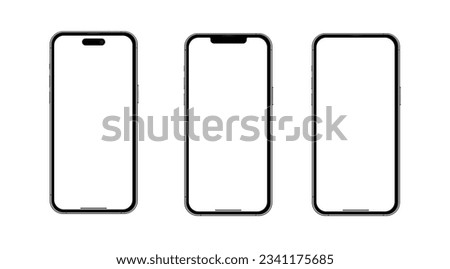 Mockup smart phone vector set for template designs and design web page and application on apple template