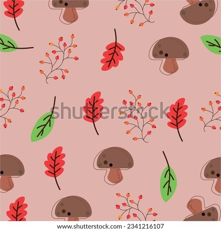 Autumn seamless pattern vector illustration
