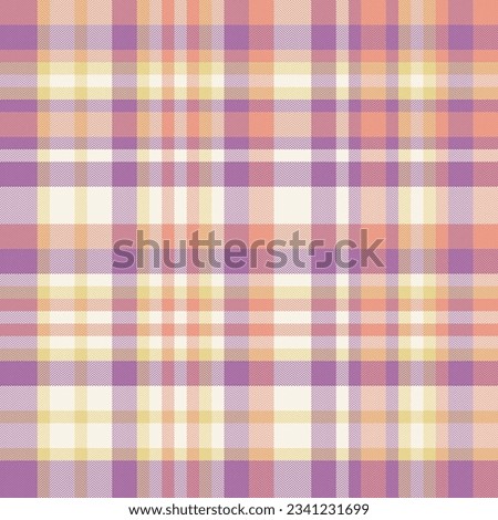 Textile plaid vector of tartan background texture with a fabric pattern seamless check in old lace and red colors.