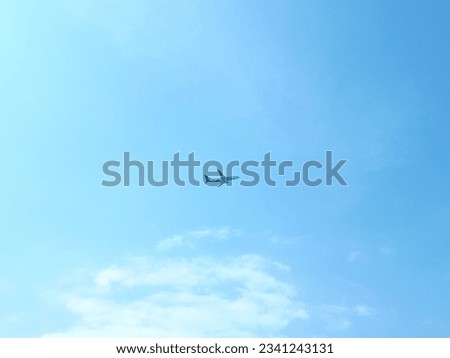 plane picture and blue sky