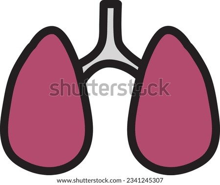 The view of lung icon Royalty-Free Stock Photo #2341245307