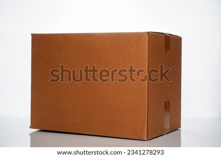 The box gift and present for store delivery to clients and shipping at ecommerce online buy and sale package language or iteams with white background.