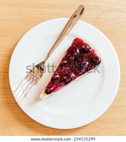 Blueberry cheese cake - vintage soft effect style pictures