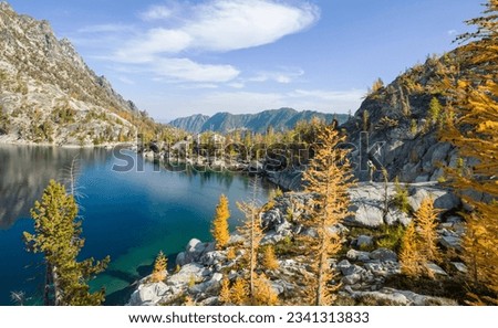 Beautiful Alpine lakes wilderness area  in Washington, USA Royalty-Free Stock Photo #2341313833
