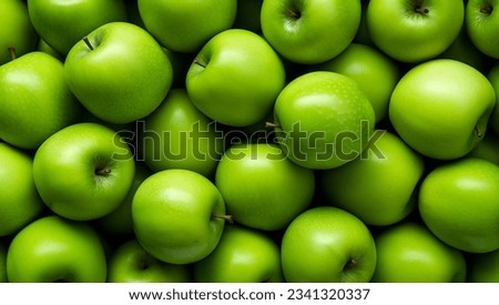 Lots of green apples. Background of apples. High quality photo Royalty-Free Stock Photo #2341320337