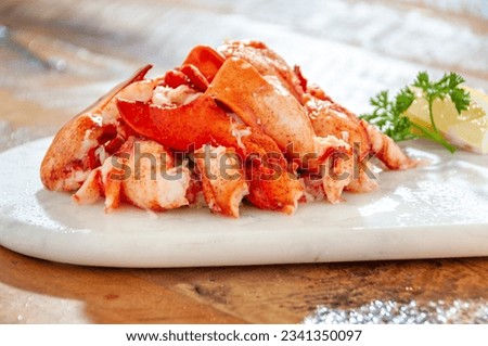 Knuckle and Claw Lobster Meat, Pound of Cooked Maine Lobster Meat, Fresh Maine Lobster Meat Royalty-Free Stock Photo #2341350097