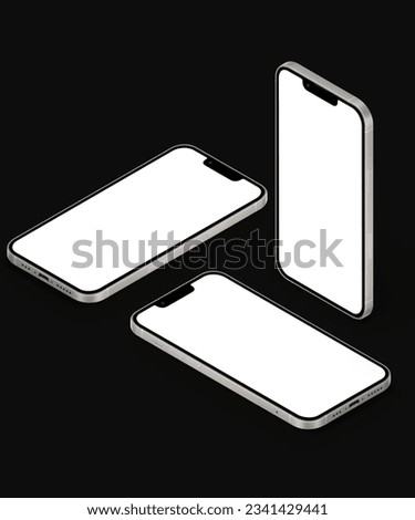 Phone mockup with black background suitable for apps developers and designers Royalty-Free Stock Photo #2341429441