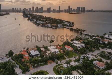 This photo was taken from a drone over Miami