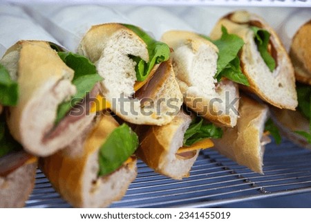 Italian Meat and Cheese Roll for lunch Royalty-Free Stock Photo #2341455019
