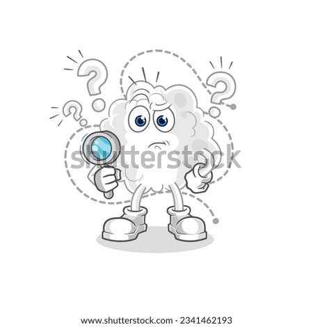 the cloud searching illustration. character vector