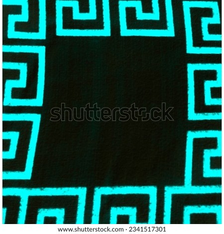 Blue color frame with dark Black background to make pretty. Zigzag design background.