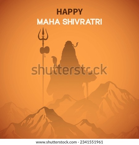 Vector, happy, maha shivratri ,hindu ,festival ,social ,media, post ,happy,maha shivratri ,festival ,celebration  Royalty-Free Stock Photo #2341551961