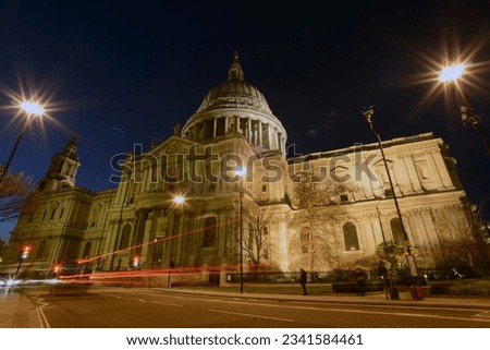 London st paul's cathedral in night