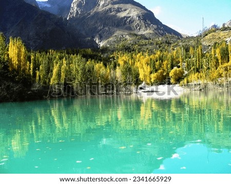 A picture with mountain Lake greenery 
Beautiful nature view with fresh lake water
Having beautiful scenery