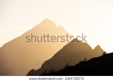sunset, sunrise in the Dolomites, mountains
