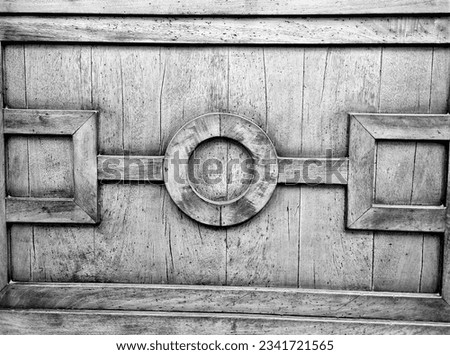 evocative black and white texture image of the detail of an entrance door