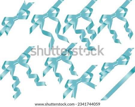 Illustration set of various ribbons