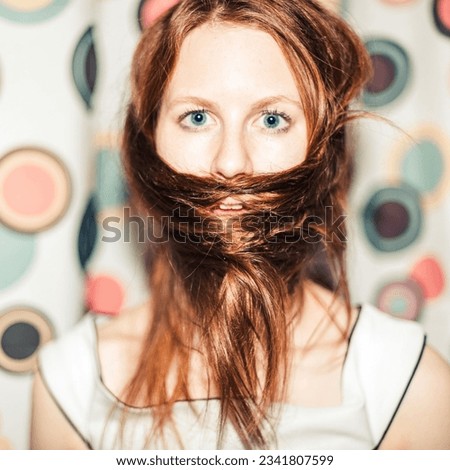 Bearded Red Head Lady Woman