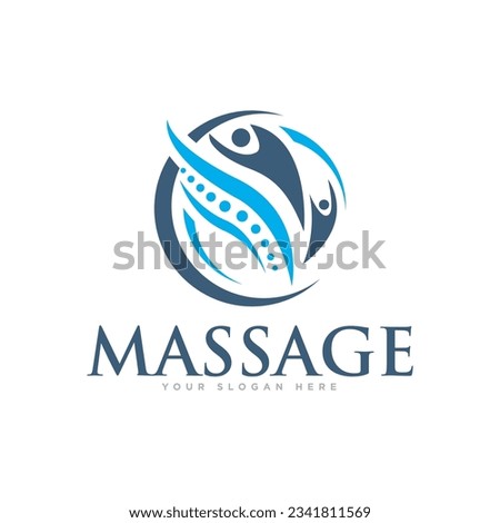 Body Massage Logo Design Illustration