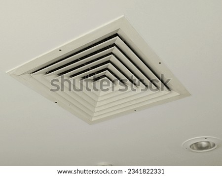 Air conditioning unit vent on mental health ward hospital, cream color