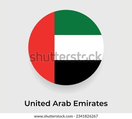 United Arab Emirates flag bubble circle round shape icon vector illustration Royalty-Free Stock Photo #2341826267