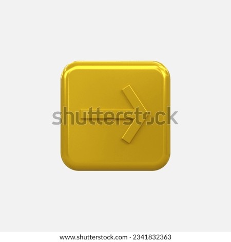 3D Rendered Illustration showing a arrow and Interest icon 3D render arrow 