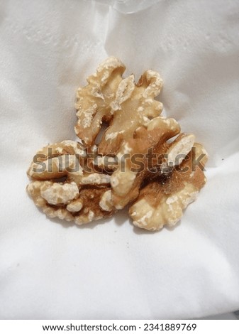 Roast Walnuts Photo Picture with White Background