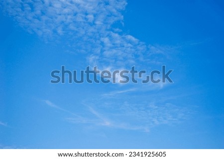 Clouds on a blue sky.