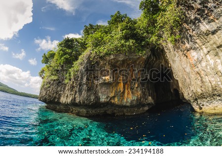 sea cave in the kingdom of Tonga Royalty-Free Stock Photo #234194188