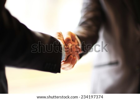 handshake in office Royalty-Free Stock Photo #234197374