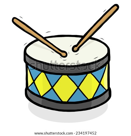 drum / cartoon vector and illustration, hand drawn style, isolated on white background.