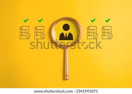 Human resources choosing suitable employee to join work, Choosing professional leader competency, Human resources management, Recruitment employment. High quality photo Royalty-Free Stock Photo #2341991071
