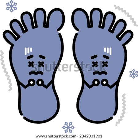 clip art of cold feet characters