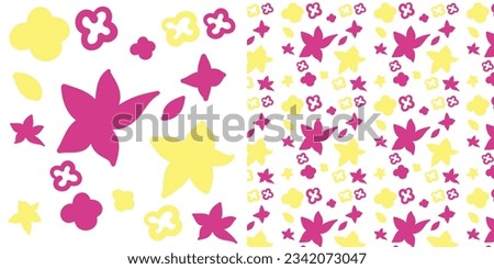 Floral seamless patterns. Vector design for paper, cover, fabric, interior decor and other users
