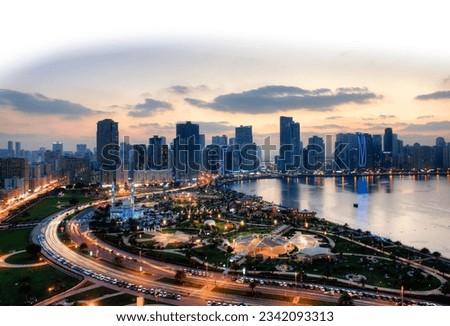 Al Majaz Waterfront Sharjah UAE Royalty-Free Stock Photo #2342093313