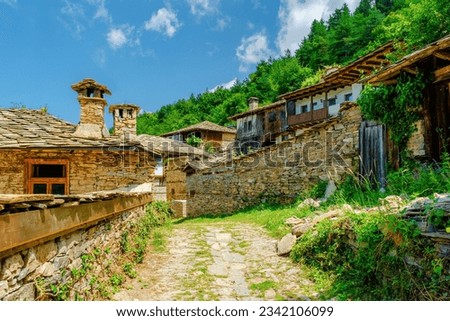 Mountain village of Leshten in Rhodope mountains, Bulgaria