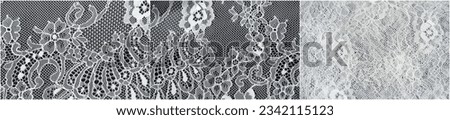 black and white handmade lace accessories Elegant and calm Unique design with intricate jacquard patterns
