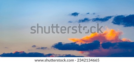 sky, Clouds float into my life, not to bring rain or cause a storm, but to add color to my sunset sky. The sun always shines above the clouds Royalty-Free Stock Photo #2342134665