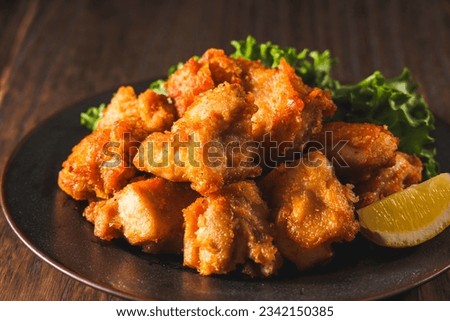 Japanese fried chicken on a plate Royalty-Free Stock Photo #2342150385