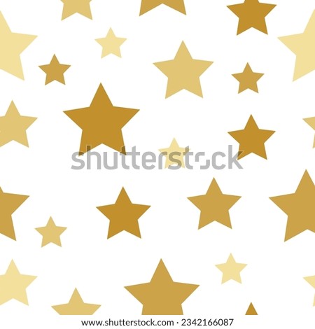 Multicolor star ornament seamless pattern. Vector illustration. Festive Stars Wallpaper.