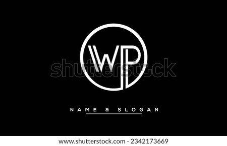 WP, PW  Abstract  Letters  Logo  Monogram