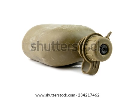 army water canteen isolated on a white background 