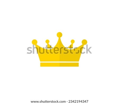 Gold crown icon design. King emblem, royal symbols sign vector design and illustration.

